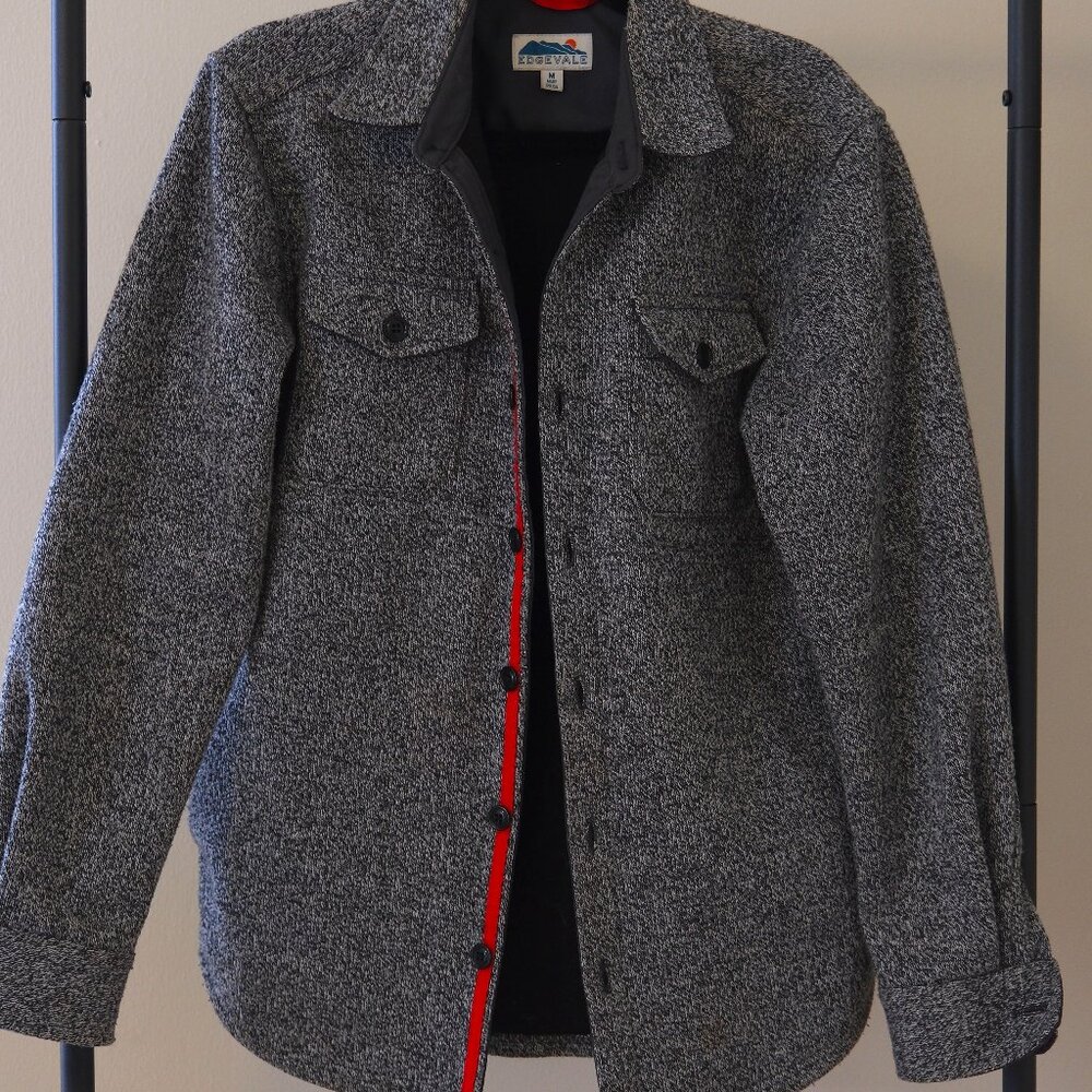 Edgevale Gray Button-Up Shirt Jacket